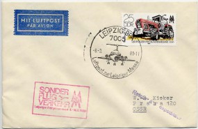 1980, 8.Mrz., Lp.-Bf.m. EF. 7005 LEIPZIG BPA - LUFTPOST ZUR LEIPZIGER MESSE(So.-Stpl.) n...