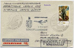 1977, 9.Sep., Lp.-Drucks.-Bf.m. EF. 7005 LEIPZIG BPA - LEIPZIGER MESSE(So.-Stpl.) nach Z...