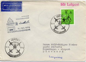 1978, 13.Mrz., Lp.-Drucks.-Bf.m. EF. 701 LEIPZIG 1 MESSEFLUGHAFEN(Handwerbestpl.) nach ...