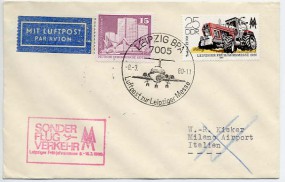 1980, 8.Mrz., Lp.-Bf.m. MiF. 7005 LEIPZIG BPA - LUFTPOST ZUR LEIZPIGER MESSE(So.-Stpl.) ...