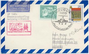 1980, 9.Mrz., Lp.-Kte. m. MiF. 7005 LEIPZIG BPA - LUFTPOST ZUR LEIPZIGER MESSE(So.-Stpl....