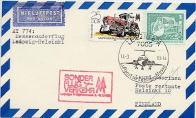 1980, 13.Mrz., Lp.-Kte. m. MiF. 7005 LEIPZIG BPA - LUFTPOST ZUR LEIPZIGER MESSE(So.-Stpl...