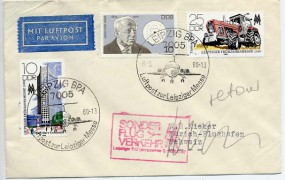 1980, 8.Mrz., Lp.-Bf.m. MiF. 7005 LEIPZIG BPA - LUFTPOST ZUR LEIPZIGER MESSE(So.-Stpl.) ...