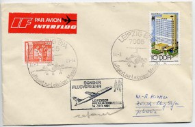 1981, 14.Mrz., Lp.-Bf.m. MiF. 7005 LEIPZIG BPA - LUFTPOST ZUR LEIPZIGER MESSE(So.-Stpl.)...