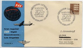 1954, 15.Nov., Erstflug-Lp.-Bf.m. EF. KØBENHAVN LUFTHAVN - FØRSTE SAS FLYVNING KØBENHAVN ...