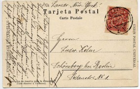 1907, 7.Jun., Ans.-Kte. m. EF. MEXICO D.F.(Handstpl.) nach Deutschland. Porto: P.0.04.