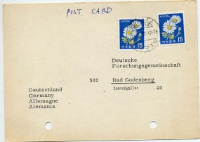 1970, 24.Mrz., Kte. m. MeF. HAKATA FUKUOKA JAPAN(Handstpl.) nach Westdeutschland. Postla...
