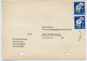 1970, 26.Jan., Kte. m. MeF. HONGO TOKYO JAPAN(Handstpl.) nach Westdeutschland. Postlaufz...