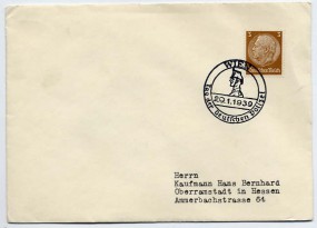 1939, 29.Jan., Drucks.-Bf.m. EF. WIEN - TAG DER DEUTSCHEN POLIZEI(So.-Stpl.) nach Oberra...