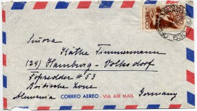 1948, 12.Jul., Lp.-Bf.m. EF. OFICINA DE CORREOS 530(Handstpl.) nach Westdeutschland. Por...