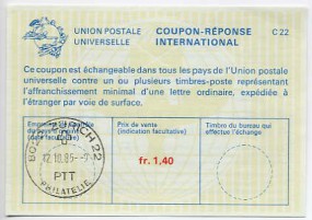 1985, 12.Okt., Fr.1.40-IAS. 8022 ZÜRICH 22 PHILATELIE(Handstpl.).