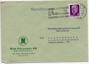 1965, 27.Nov., Drucks.-Bf.m. EF. 10 BERLIN ma - ZIVILE LUFTFAHRT DER DDR 1955-1965(Masch...