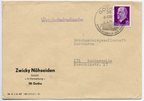 1968, 8.Feb., Drucks.-Bf.m. EF. 58 GOTHA 1 - 