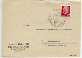 1967, 1.Jun., Bf.m. EF. 6427 LICHTE - SEIT 1764 WALLENDORFER PORZELLAN(Handwerbestpl.) n...