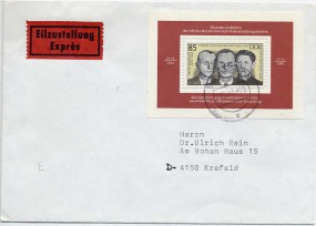 1983, 14.Dez., Eil-Bf.m. EF. SÖMMERDA c(Handstpl.) nach 415 KREFELD 1 be(Westdeutschla...