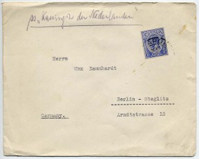 1925, ..., Bf.m. EF. SINGAPORE..(undeutl.) nach Deutschland. Porto: $0.12.