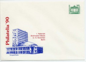 1990, 50Pfg.-GA-Umschlag.