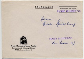1961, , Drucks.-Bf.m. Gebühr-bezahlt-Eindruck. HEIDE IN HOLSTEIN nach Heide in Holstein....
