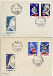 1966, 30.Jun., Satz mit FDC je m. MiF. BUCURESTI(So.-Stpl.).