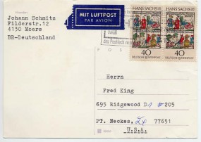 1976, 20.Feb., Lp.-Kte. m. MeF. 413 MOERS 1 me - DAS POSTFACH KENNEN DAS POSTFACH NENNEN...