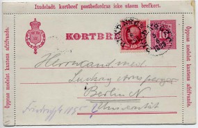 1898, 5.Jun., 10Ö.-GA-Kartenbf.m. Zus.-Frankatur. PKXP No.62C(Bahnpost-Stpl.) nach BEST...