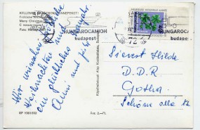 1963, 8.Dez., Ans.-Kte. m. EF. BUDAPEST Gb 72 Gb - HUNGAROCAMION BUDAPEST(Masch.-Werbest...