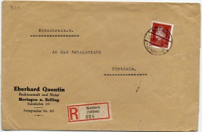 1931, 12.Jun., R-Bf.m. EF. MORINGEN (SOLLING) *a(Handstpl.) nach NORTHEIM (HANNOVER) *e...