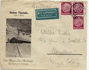 1938, 4.Jul., Lp.-Bf.m. MeF. NEUHAUS (B SCHLIERSEE) a(Handstpl.) nach Kenia.