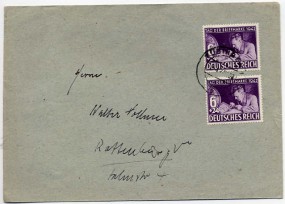 1942, 9.Apr., Bf.m. MeF. TÜBINGEN 1 g(Handstpl.) nach Rattenburg. Porto: RM 0.12.