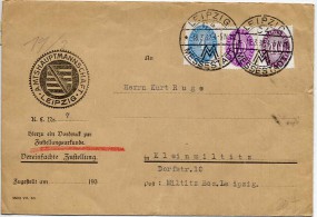 1932, 18.Mrz., ZU-Bf.m. MiF. LEIPZIG C4 MESSESTADT(Handwerbestpl.) nach Kleinmiltitz. Po...