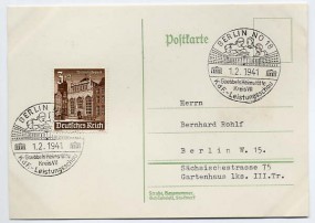 1941, 1.Feb., Kte. m. EF. BERLIN NO18 - GOEBBELS HEIMSTÄTTE KREIS VII KDF.-LEISTUNGSSCHAU...