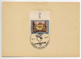 1943, 10.Jan., Kte. m. EF. BERLIN a - TAG DER BRIEFMARKE 1943 GEMEINSCHAFT DEUTSCHER SAMM...