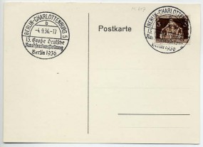 1936, 4.Sep., Kte. m. EF. BERLIN-CHARLOTTENBURG 5 b - 13. GROSSE DEUTSCHE RUNDFUNKAUSSTEL...