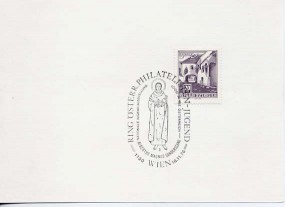 1976, 16.Nov., Kte. m. EF. 1150 WIEN 1 - RING ÖSTERR. PHILATELISTEN-JUGEND NATIONALE JUGE...