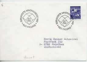 1982, 24.Jul., Bf.m. EF. 4820 FROLAND - SØRLANDETS MINERALMESSE 1982(So.-Stpl.) nach Wes...