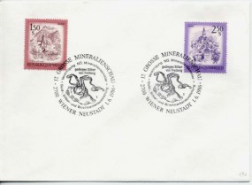 1986, 1.Jun., Kte. m. MiF. 2700 WIENER NEUSTADT 1 - 17. GROSSE MINERALIENSCHAU VEREINIGUN...