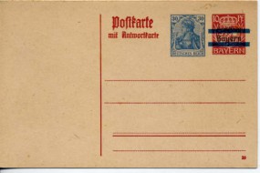 1921, 30Pfg.-GA-Antwort-Kte.