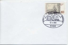 1981, 12.Apr., Bf.m. EF. 5100 AACHEN 1 - BRIEFMARKENAUSSTELLUNG BRIEFMARKEN MINERALIEN MÜ...