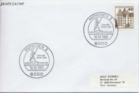 1980, 19.Okt., Bf.m. EF. 8000 MÜNCHEN 2 - MINERALIENTAGE UMWELT UNTER UNS(So.-Stpl.) nac...