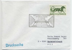 1975, 3.Mai , Drucks.-Bf.m. EF. 1150 WIEN 4 - POST SV WIEN TENNISZENTRUM ÖSTERREICH-ENGLA...