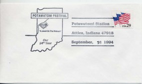 1994, 16.Sep., Bf.m. EF. ATTICA, INDIANA 47918 POTAWATOMI STATION - POTAWATOMI FESTIVAL 