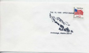 1996, 16.Feb., Bf.m. EF. ANCHORAGE, ALASKA 99510 APEX STATION(So.-Stpl.).