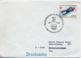 1975, 5.Dez., Drucks.-Bf.m. EF. 6010 INNSBRUCK 1 - TESTBEWERBE IM EISKUNSTLAUF(So.-Stpl....