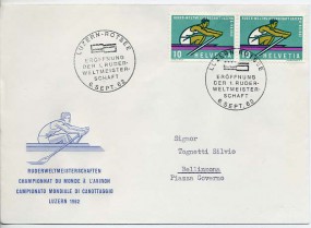 1962, 6.Sep., Bf.m. MeF. LUZERN-ROTSEE - ERÖFFNUNG DER 1. RUDER-WELTMEISTERSCHAFT(So.-St...