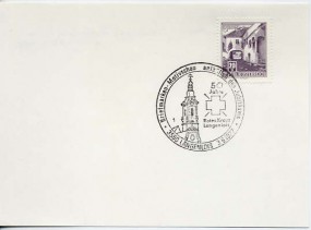 1977, 3.Jun., Kte. m. EF. 3550 LANGENLOIS 1 - BRIEFMARKEN-MOTIVSCHAU ANLÄSSLICH DES JUBIL...