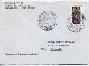 1976, 15.Nov., Bf.m. EF. RUMELANGE - ROCHES ROUGES(Handwerbestpl.) nach Westdeutschland....