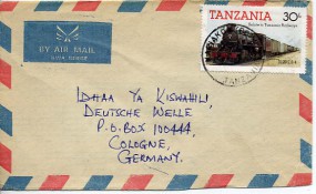 1992, 27.Jul., Lp.-Bf.m. EF. MARIAKOO (BO) F TANZANIA(Handstpl.) nach Deutschland. Porto...