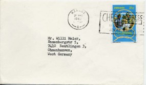 1982, 31.Aug., Bf.m. EF. HARARE A - CHECK ADDRESS IF INCORRECT ADVISE SENDER(Masch.-Werb...
