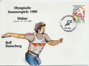 1988, 1.Okt., Umschlag m. EF. (Seoul)(So.-Stpl.).