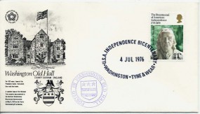 1976, 4.Jul., Umschlag m. EF. WASHINGTON TYNE & WEAR - U.S.A. INDEPENDENCE BICENTENARY(S...